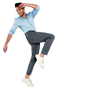 Pantalones Chinos de Hombre de Alta Calidad, Corte Slim Fit, Rectos, con Bordado Personalizado, de Sarga de Algodón, Diseño Casual - Product Image 1