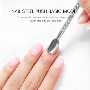 ที่ดันหนังกำพร้าสแตนเลสสองด้าน 1 ชิ้น สำหรับกำจัดหนังกำพร้าที่ตายแล้ว ใช้สำหรับทำเล็บมือ เล็บเท้า และทำความสะอาดเล็บ - Product Image 2