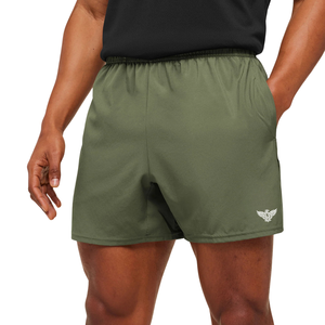 <b>Men</b> Olive <b>Green</b> Athletic Gym <b>Shorts</b> Satin Fabric Quick Dry Breathable Lightweight Anti-Wrinkle Mid Waist Running <b>Shorts</b> - Product Image 3