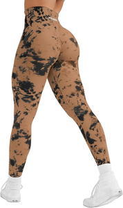 Leggings de yoga personnalisés avec logo, leggings de sport push-up, taille élastique, tricotés, respirants, séchage rapide, leggings de fitness - Product Image 4