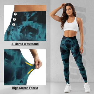 Women Compression Fitness <b>Leggings</b> <b>Seamless</b> High Waist Yoga Workout Running Gym Training Activewear - Product Image 3