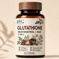 Capsules d'antioxydants pour adultes à base de glutathion naturel et de resvératrol, pour éclaircir la peau et stimuler l'énergie, absorption élevée, export en vrac, personnalisables