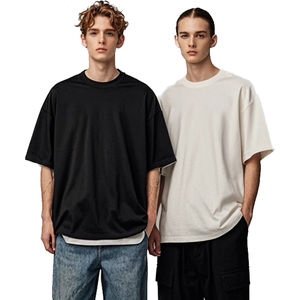 สินค้าใหม่สามารถสั่งทำได้ เสื้อยืดคอตตอนโอเวอร์ไซส์ 250 กรัม สำหรับผู้ชายและผู้หญิง สามารถเพิ่มขนาดได้ เสื้อยืดสีพื้น เสื้อยืดผู้ชาย - Product Image 1