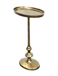 Luxury <b>Antique</b> Brass Oval Drink <b>Table</b> Metal Pedestal Accent <b>Side</b> <b>Table</b> Decorative Gold Drink Tray Stand Case Wholesale Gift - Product Image 2