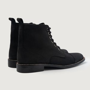 Zapatos Casuales de Moda, Zapatos de Vestir Elegantes 2026, Botas de Cuero Genuino Negro Nubuck Derby Personalizadas OEM al por Mayor - Product Image 2