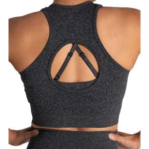 Custom Women Seamless High Neck Sports <b>Bra</b> Crop Top Gym Fitness Yoga Workout Stretch Breathable Activewear Set OEM Wholesale - Product Image 2