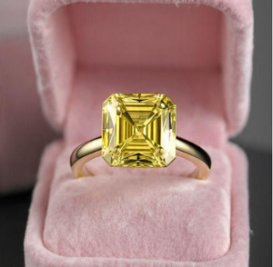 Prêts à être expédiés : Diamants de laboratoire jaunes vifs fantaisie de 2,00 carats, taille Asscher, clarté VVS, diamants en vrac certifiés IGI, provenance Inde - Product Image 3