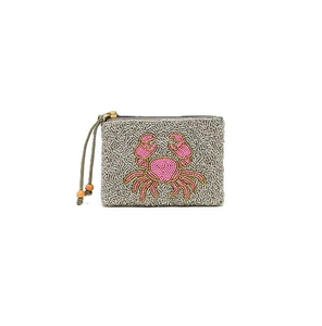 Pochette à monnaie en perles de rocaille cerise - Pochette zippée brodée à la main personnalisable pour usage quotidien/fêtes et cadeaux promotionnels - Product Image 3