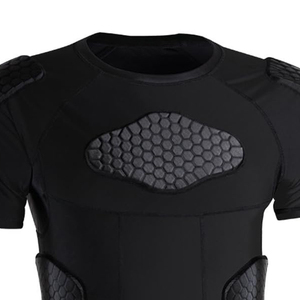 Camiseta de Compresión Acolchada de Manga Corta Personalizada, Capa Base Protectora para Fútbol - Product Image 3