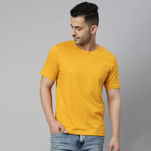 T-shirts pour hommes de couleur unie, vêtements d'été, t-shirts à manches courtes, coupe décontractée, col rond, t-shirt pour hommes - Product Image 1