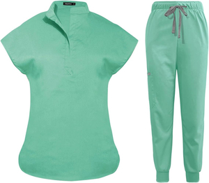Ensembles de blouses médicales unisexes personnalisables avec logo, uniformes d'hôpital en coton, hauts et pantalons, et joggers chirurgicaux pour médecins et infirmières - Product Image 2