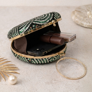 <b>Sequin</b> Round Embroidered Clutch <b>Bag</b> Luxury Wedding Evening Handbag for Women Occasions - Product Image 3