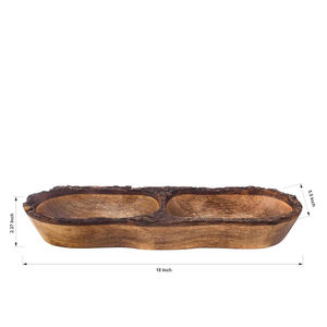 Bol à salade en bois avec ustensiles de service faits à la main, design minimaliste pour usage domestique - Product Image 2