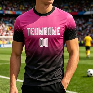Conjunto de Uniforme de Fútbol para Hombre con Manga Raglán, 100% Poliéster, Nombre del Equipo Personalizado Gratis, Jersey Deportivo Activo con Corte Holgado, Pantalones Cortos, Kit Ergonómico - Product Image 4