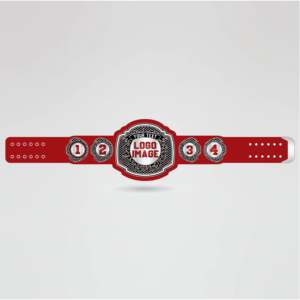 Ceinture de championnat de lutte Red Huzaim Elite Sports avec plaque centrale dorée et quatre plaques latérales (Laiton Zinc) – Équipement personnalisable - Product Image 1