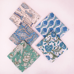 ผ้าพันคอคราฟท์จาไพร ผ้าฝ้ายออร์แกนิคพิมพ์ลายดอกไม้ด้วยมือ เป็นมิตรต่อสิ่งแวดล้อม ระบายอากาศได้ดี ใช้ได้หลากหลาย สำหรับผู้ชายและผู้หญิง - Product Image 2