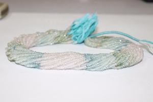 Cuentas Rondelle facetadas de Aguamarina múltiple Natural de calidad AAA, hebra de cuentas de Aguamarina múltiple de 3mm - Product Image 3