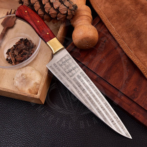 Couteau de chef japonais professionnel en acier Damas de 7 pouces avec manche en bois de santal, 67 couches, VG10, couteaux Santoku avec garantie à vie - Product Image 3