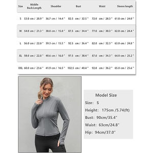 Chaqueta Corta Moldeadora para Mujer, Cierre Completo, Cuello Alto, Orificios para Pulgares, Ajuste Delgado, Secado Rápido, Spandex/Nylon, Sin Costuras, Top para Gimnasio y Yoga - Product Image 6