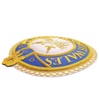 Manto con Insignia de la Cruz Roja de los Caballeros Templarios de West Lancashire para Regalia del Reino Unido OEM KT, Regalia Masónica Bordada en Lona