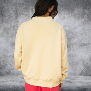 Sudadera de invierno gruesa y extragrande para mujer Parke con cuello simulado y hombros caídos, bordado de letras de chenilla personalizado, algodón OEM - Product Image 3