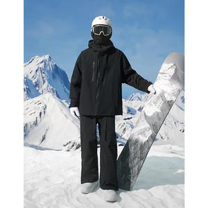 Traje de Esquí Personalizado para Adultos Unisex, Negro, Impermeable, Transpirable, con Cierre, 100% Poliéster, para Invierno y Senderismo - Product Image 2
