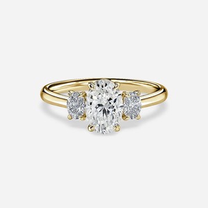 Anillo de compromiso de oro amarillo de 14 quilates con diamante ovalado de 1.5 quilates cultivado en laboratorio, proveedor de joyería personalizada - Product Image 4