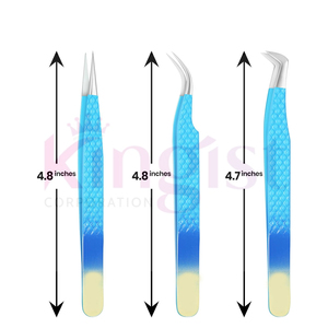 Custom Logo Matte Black Curved Volume Eyelash Tweezer Set 90 Degree Russian Volume Fiber Tip Lash Tweezers for Eyelash Extension - Product Image 3