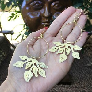 Pendientes de Aro de Latón con Diseño de Pez, Estilo Vintage, para Bodas, Fiestas, Tendencia de Lujo, Boho, Joyería Étnica de Moda para Mujer - Product Image 4