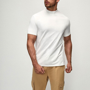 Men's <b>White</b> Short Sleeve O-Neck Solid Color Garment Dyed Modal Knitted <b>T</b>-<b>Shirt</b> Regular Fit Casual Regular Length Breathable Gym - Product Image 4