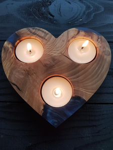 Portavelas de Resina Geométrica y Madera de Olivo, de Lujo, Hecho a Mano, Decoración para el Hogar, Regalos de Boda y Navidad - Product Image 5