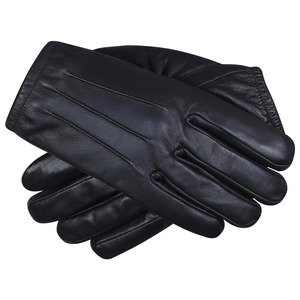 Gants de conduite en cuir de haute qualité, longueur poignet, non doublés, thermiques, style uni, pour l'hiver, usage quotidien, chaleur, confort et activités de plein air - Product Image 3