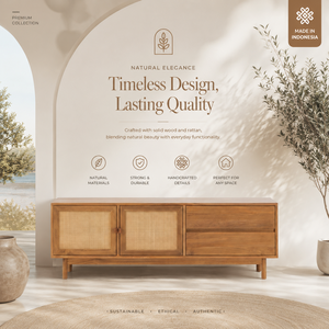 Fabricant de meubles modernes en teck, OEM ODM, armoire en rotin, vente en gros personnalisée, marque privée, exportation de meubles d'Indonésie - Product Image 1