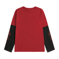 T-shirt double couche haute performance pour homme, impression de logo personnalisé, col à lettres, manches courtes, 100 % coton peigné, séchage rapide