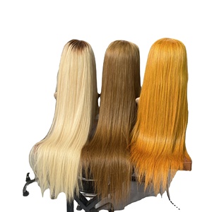Perruque vietnamienne HD Closure ultra-lisse couleur claire, 100% cheveux humains vierges bruts d'un seul donneur, Super Double Drawn, de luxe - Product Image 5