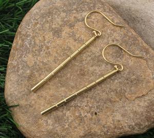 Pendientes Colgantes Chapados en Oro, Pendientes de Plata de Ley 925, Pendientes Colgantes Vintage Hechos a Mano para Bodas, Aniversarios y Fiestas - Product Image 2