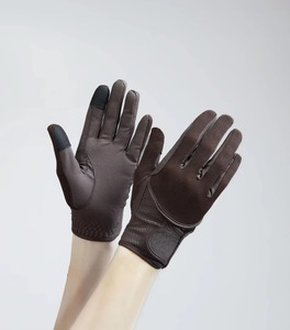 Guantes Deportivos de Equitación Unisex Personalizados con Logotipo, de Cuero Marrón Transpirable, para Todas las Estaciones, con Movimiento Libre - Product Image 4