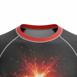 Maillot de compression à manches courtes personnalisé, sublimé, respirant, coutures durables, qualité supérieure, vêtements MMA BJJ. - Product Image 4