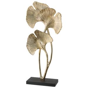 Modern Gold Plated Ginkgo Leaf Sculpture Handmade Artistic Tabletop Decor for Living Room - Product Image 3