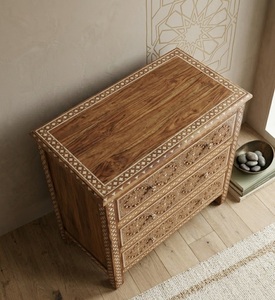Handcrafted Solid Wood Luxury <b>Dining</b> Sideboard Bedside Table Moroccan Inlay <b>Storage</b> <b>Cabinet</b> Modern Bedroom Living <b>Room</b> Furniture - Product Image 3