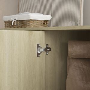 Credenza Moderna in Legno con Ripiani Regolabili, Grande Buffet e Consolle con Finitura Scanalata - Product Image 6