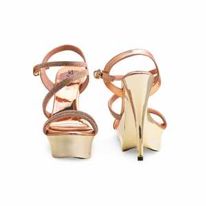 Sandalia Peach Fancy Heeled para damas para novia, para la boda, para el 2017 - Product Image 2