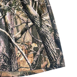 Pantalones Cortos Casuales de Camuflaje con Estampado de Hojas para Hombre y Mujer, 100% Poliéster, Tejido de Punto, Manga Corta, Cintura Elástica, para Parejas - Product Image 5