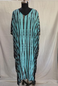 Caftán Maxi Oversize Tie Dye para Mujer, Vestido Holgado para Resort con Silueta Fluida y Cómodo Caftán de Playa - Product Image 2