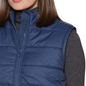 Gilet d'hiver personnalisable pour femme, chaud, à capuche, sans manches, court, imperméable, style décontracté, matelassé - Product Image 5