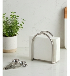 Porte-serviettes en métal au design élégant, finition argentée, pour restaurants, hôtels, vaisselle de table et usage élégant lors des dîners - Product Image 5