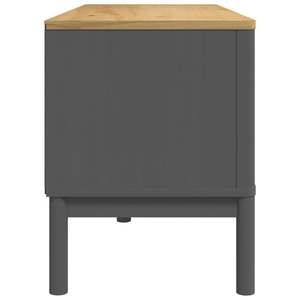 Mueble de TV Rectangular Pequeño de Madera de Pino Sólido Gris para Sala de Estar - Product Image 6