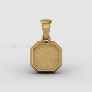 Handmade 925 Sterling Silver 14K Gold Plated 10mm Octagon Blank Bezel Setting DIY Resin <b>Ashes</b> Keepsake Charm Pendant - Product Image 5