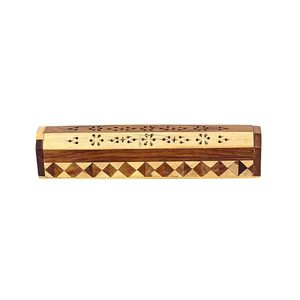 Handcrafted Wooden Incense Stick Holder <b>Box</b> with <b>Floral</b> Cutwork Design - Product Image 4