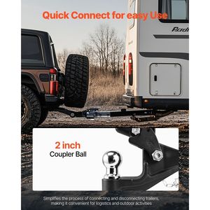 Crochet récepteur d'attelage de 2 pouces avec anneau de lunette de 2.5 à 3 pouces Capacité de 16000 lb Pièces de camion - Product Image 5